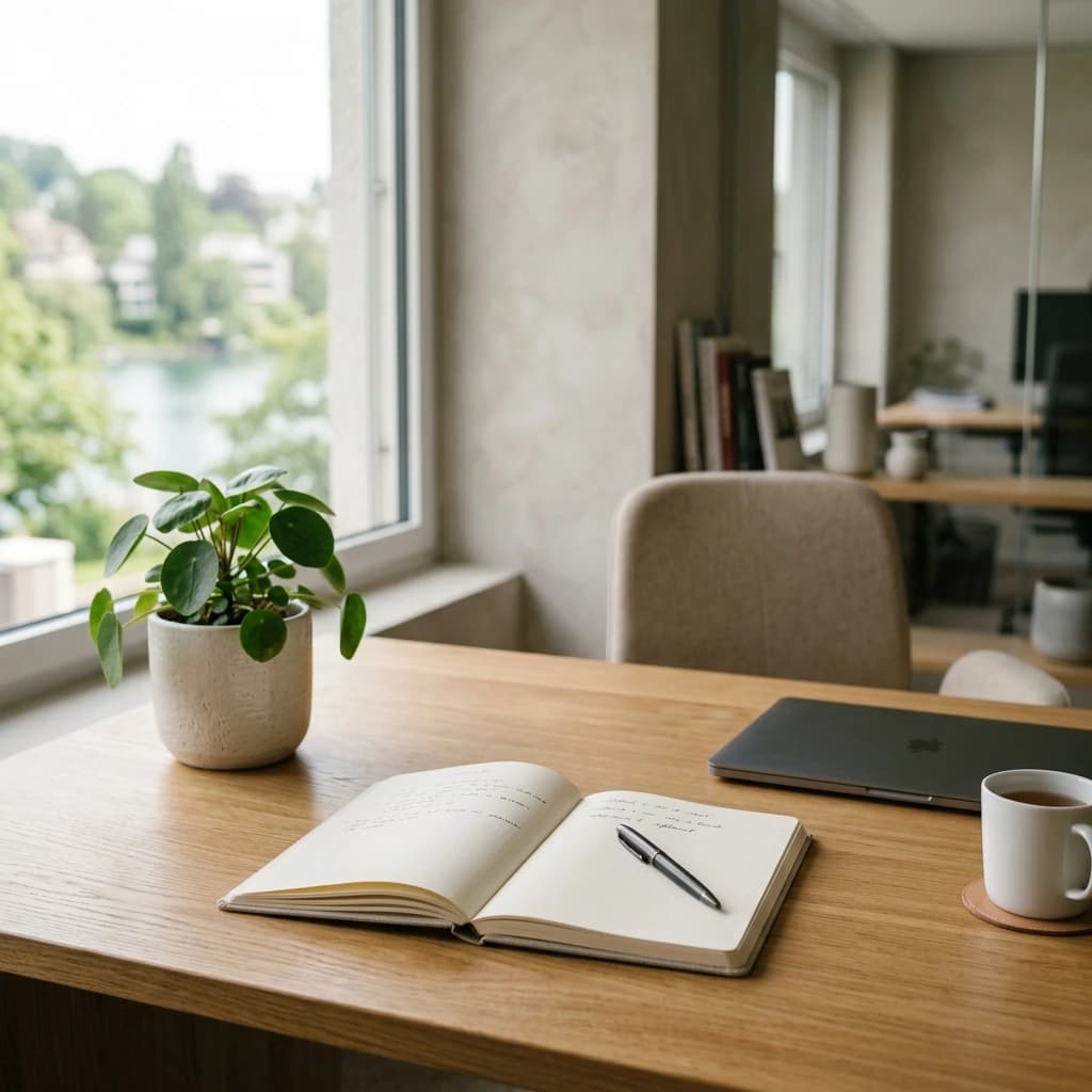 Calm professional workspace